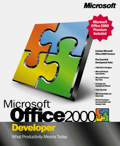 Microsoft Office 2000 Developer Edition Upgrade Retail Box